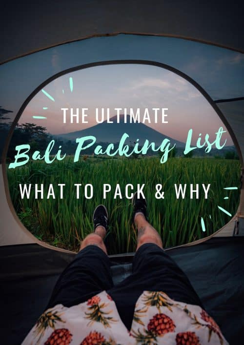 bali packing list, what to pack for bali