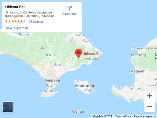 hideout bali map