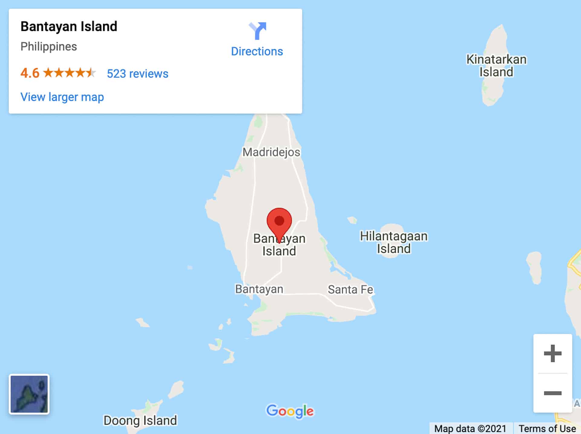 bantayan island map