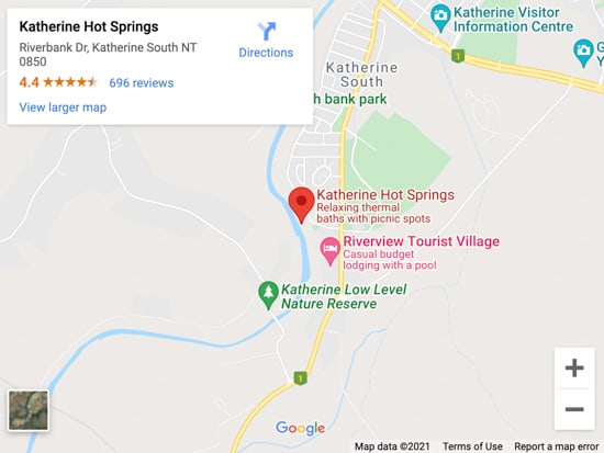 katherine hot springs map