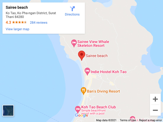 sairee beach map