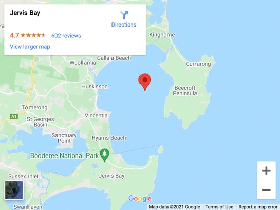 jervis bay map