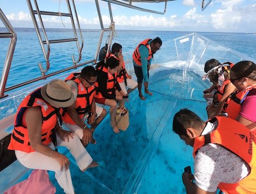 CLEAR BOAT TOUR IN COZUMEL