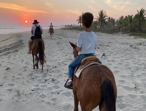 Sunset by horse Oaxaca tour