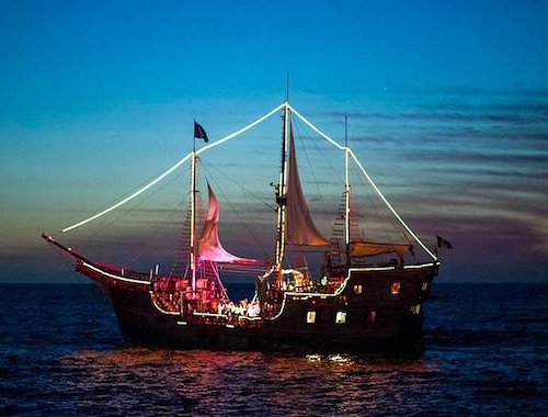 Pirate Ship at Night