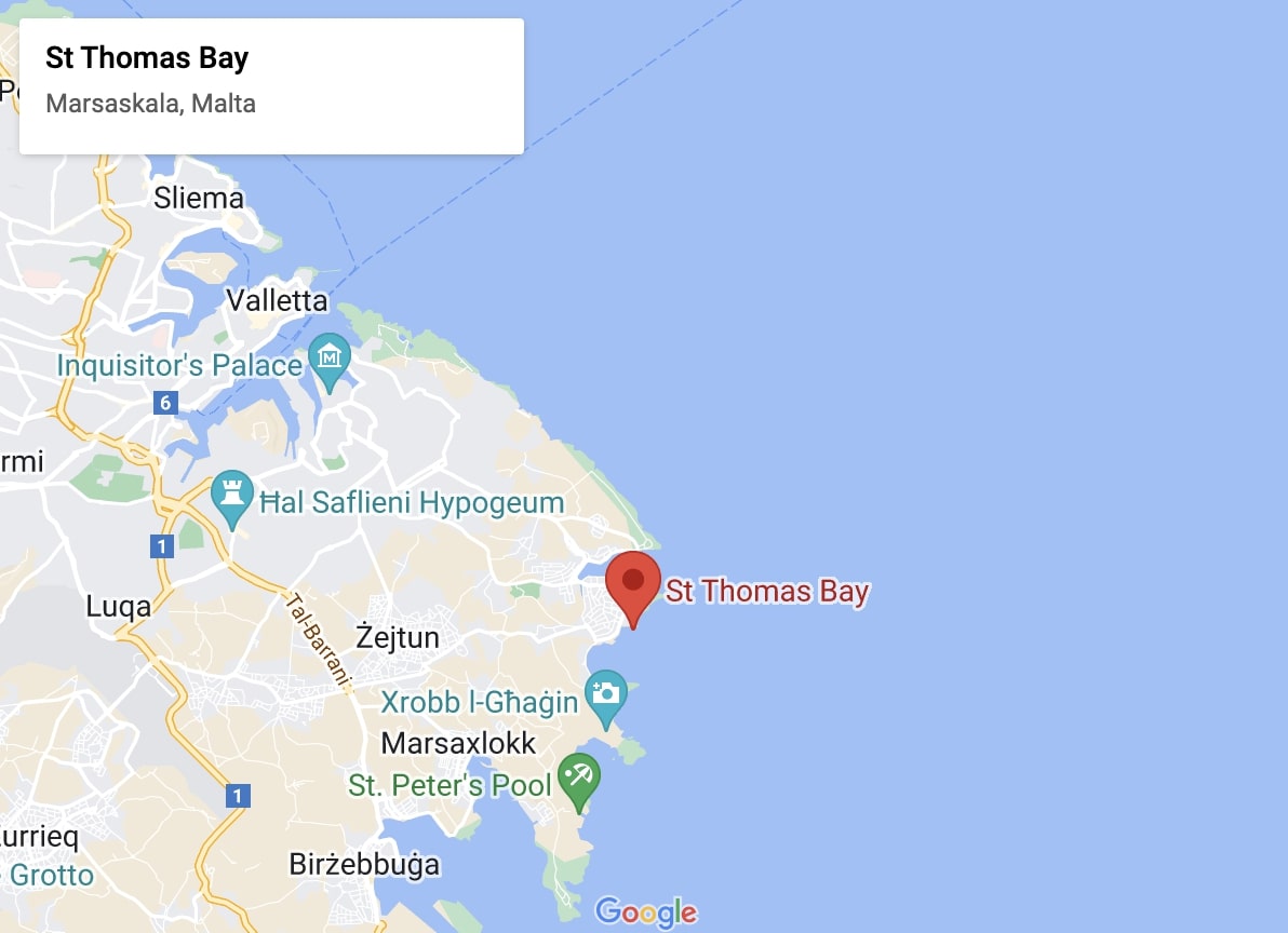 St Thomas Bay Map