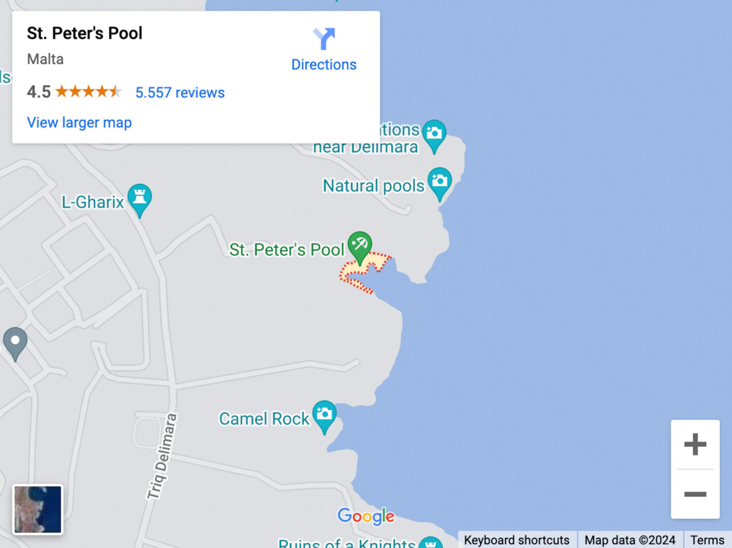 st peters pool map